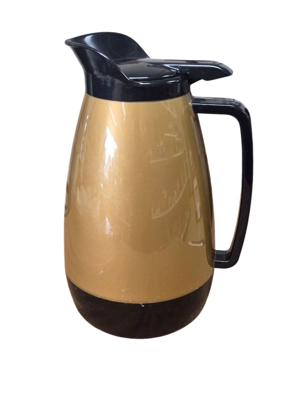 Thermo-Serv Gold & Black 2L Insulated Beverage Carafe With Spout & Handle